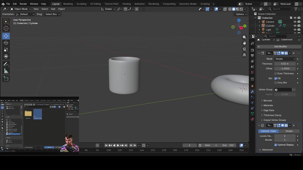Learning how to make DONUT in Blender from BlenderGuru [ Day 1 ]