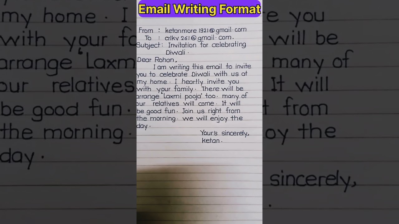 Email writing format in english/How to write email in English✍️#shorts #email
