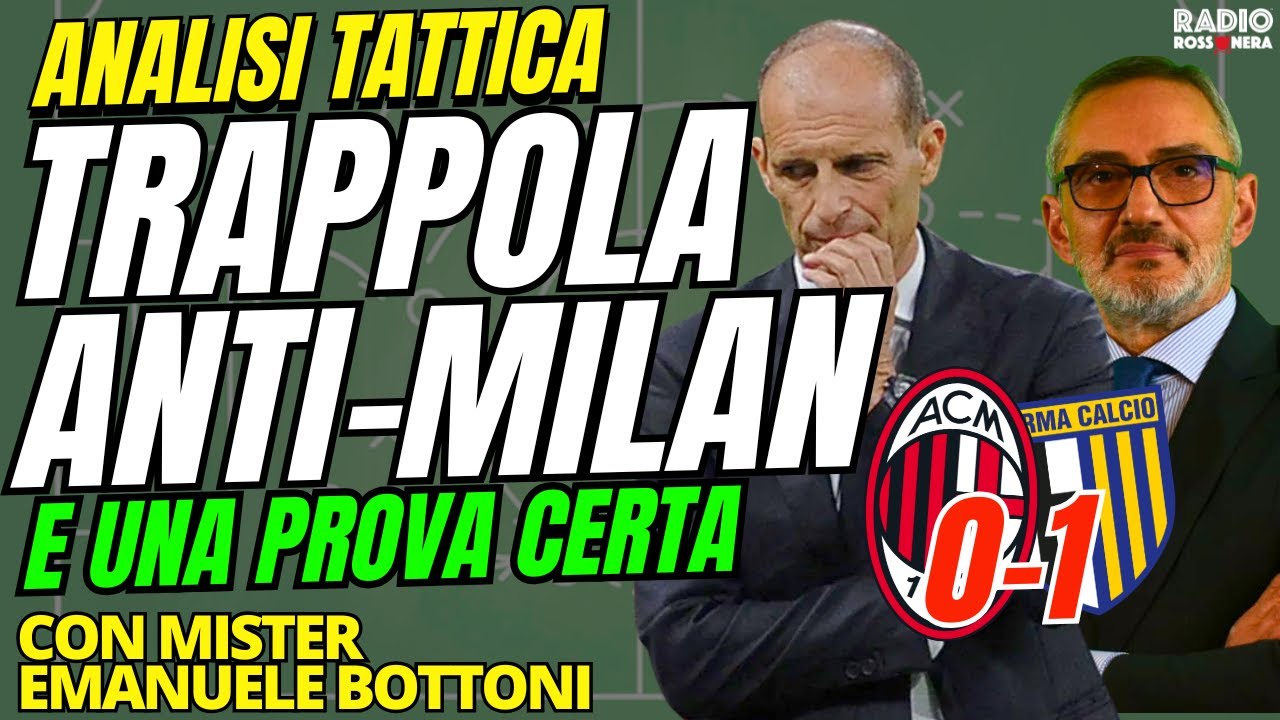 TRAPPOLA ANTI-MILAN E UNA PROVA CERTA: ANALISI TATTICA MILAN 0-1 PARMA | La Stanza di Bottoni