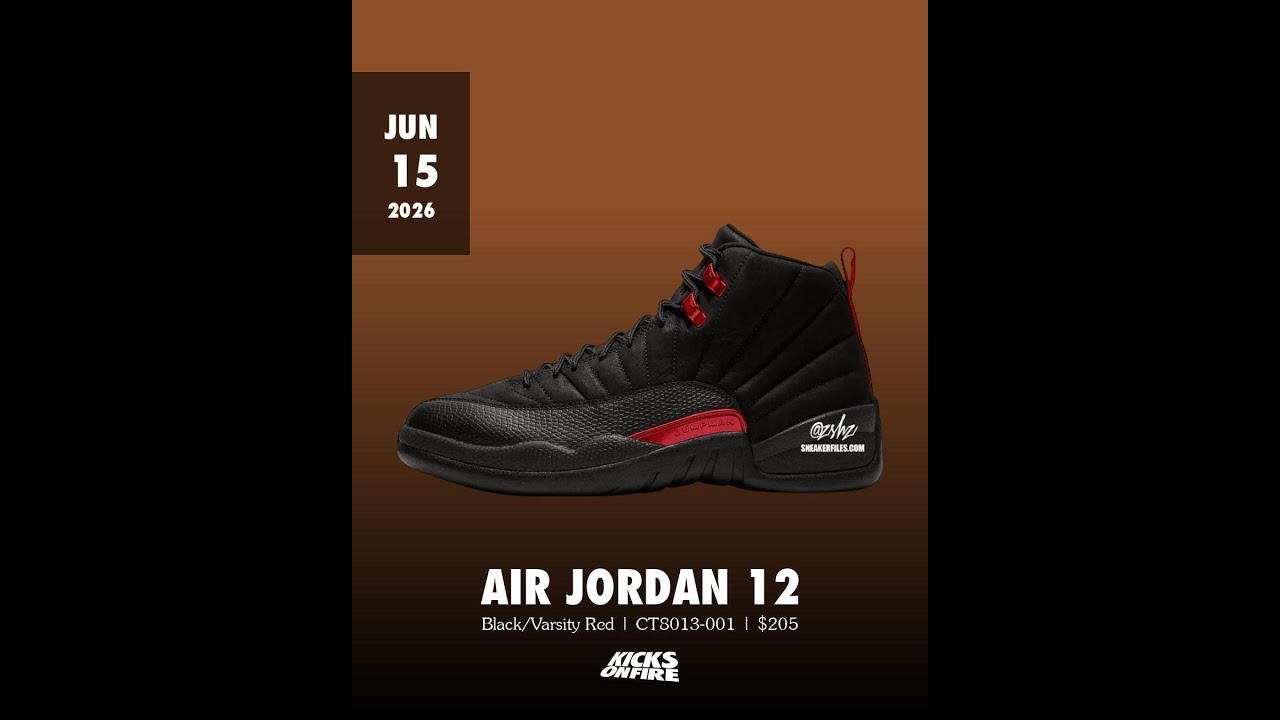 Air Jordan 12 Bloodline - June 15, 2026