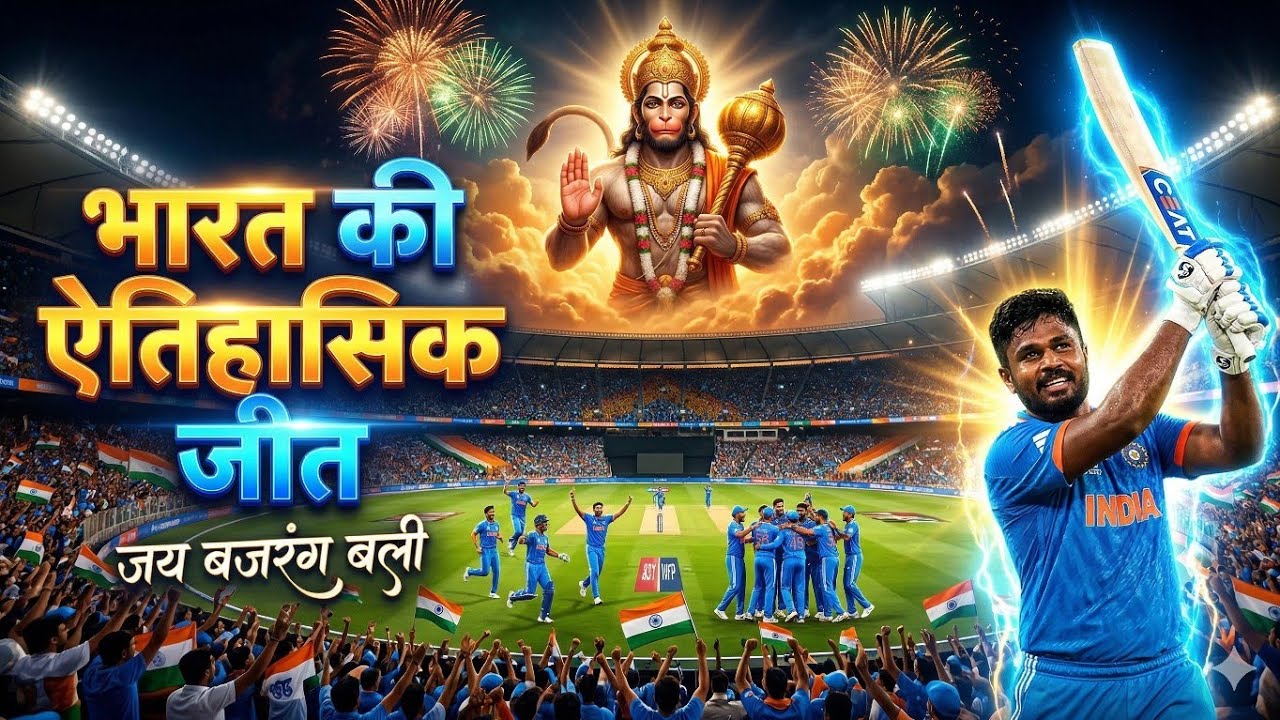 जय बजरंग बली 🚩 भारत की ऐतिहासिक जीत | Cricket Rap Bhajan | India vs New Zealand Final |HBD |