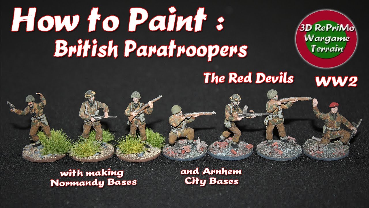 Tutorial:How to Paint 1/72 British Airborne/Painting Guide/Britische Fallschirmjäger(WW2) Red Devils