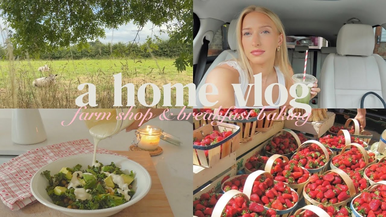 a saturday home vlog: farm shop, breakfast baking & a new in haul