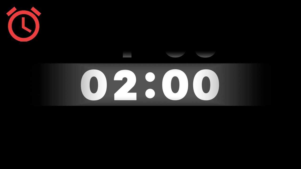 2 Minute Timer | Countdown Timer - Clock Sound With No Music
