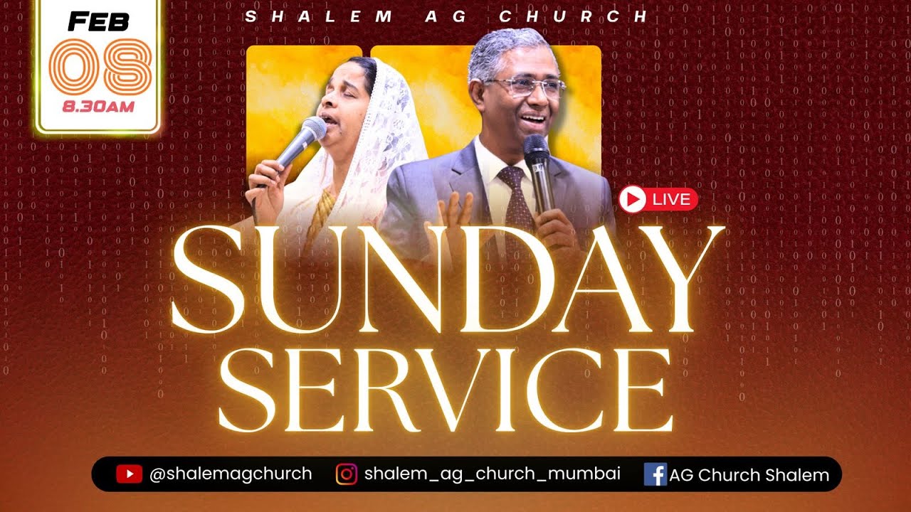 LIVE - SUNDAY SERVICE | 08-02-2026 | TAMIL - HINDI | SHALEM AG CHURCH - MUMBAI.