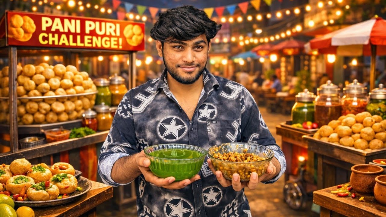  “EXTREME Spicy Pani Puri Challenge 🌶️🔥 | Last One Wins!”