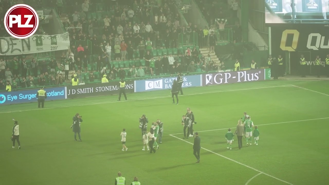 Stevenson and Hanlon given guard of honour on their final Easter Road appearance
