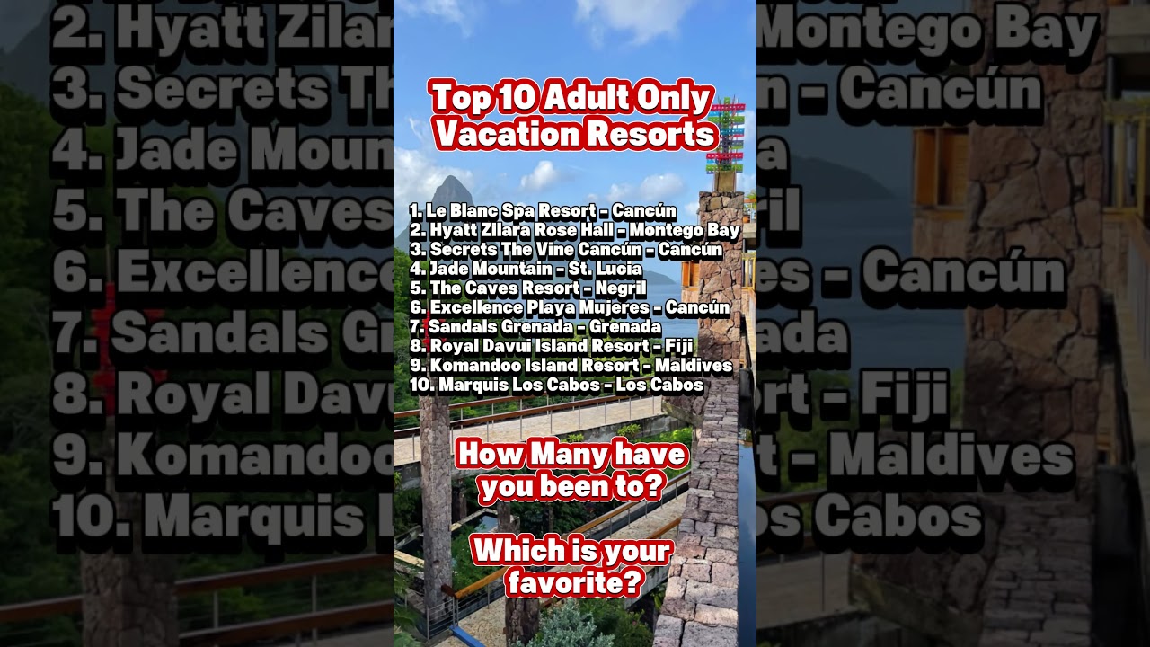 Top 10 Adults-Only Resorts for 2025! 
