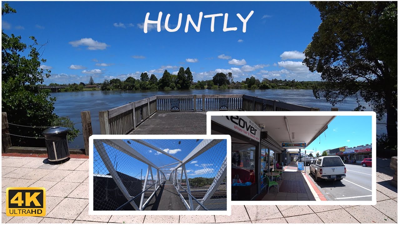 [4K] Huntly - Walking Tour, Waikato, New Zealand