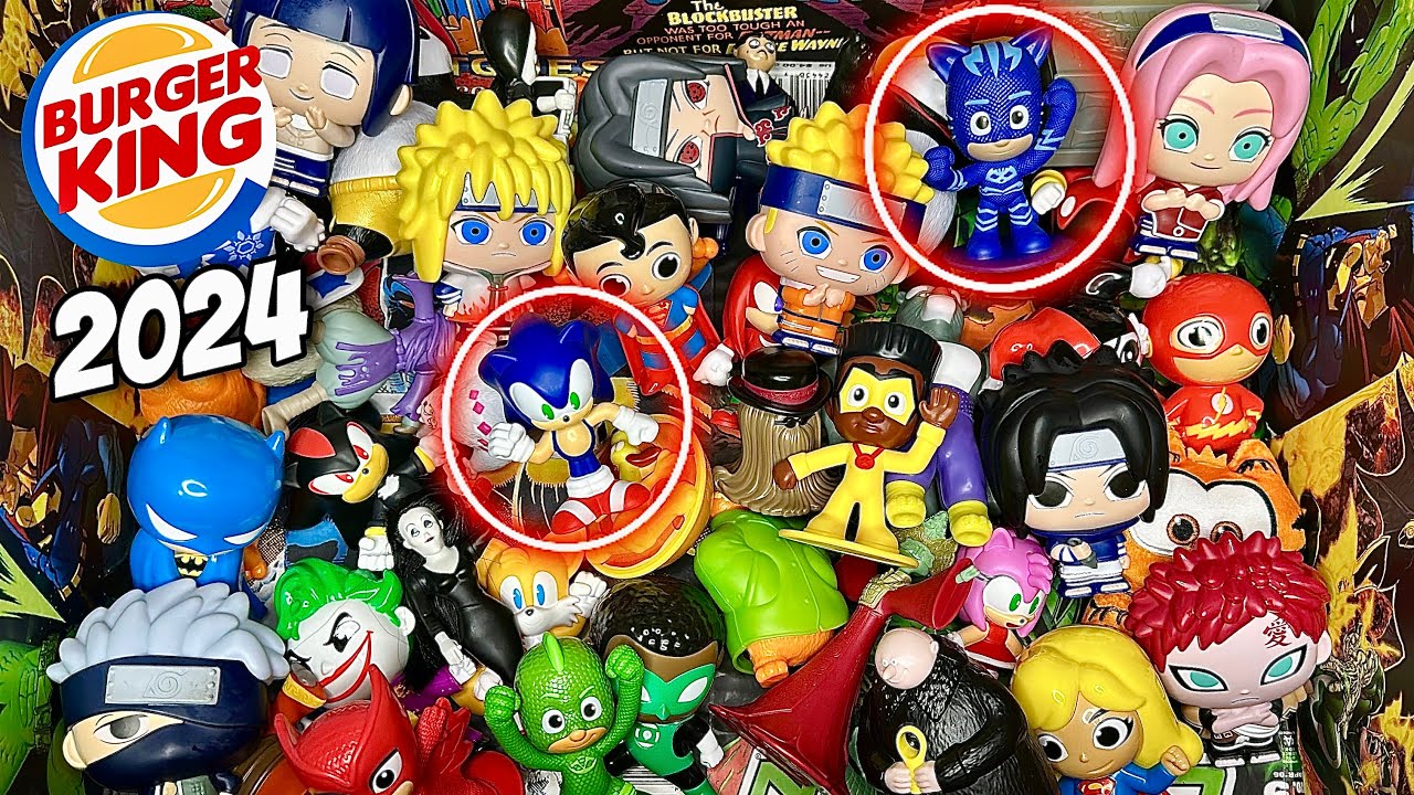 BAÚ DE BRINQUEDOS BURGER KING 2024! TODAS AS COLEÇÕES DOS BRINDES PJ MASKS - NARUTO E MUITO MAIS!