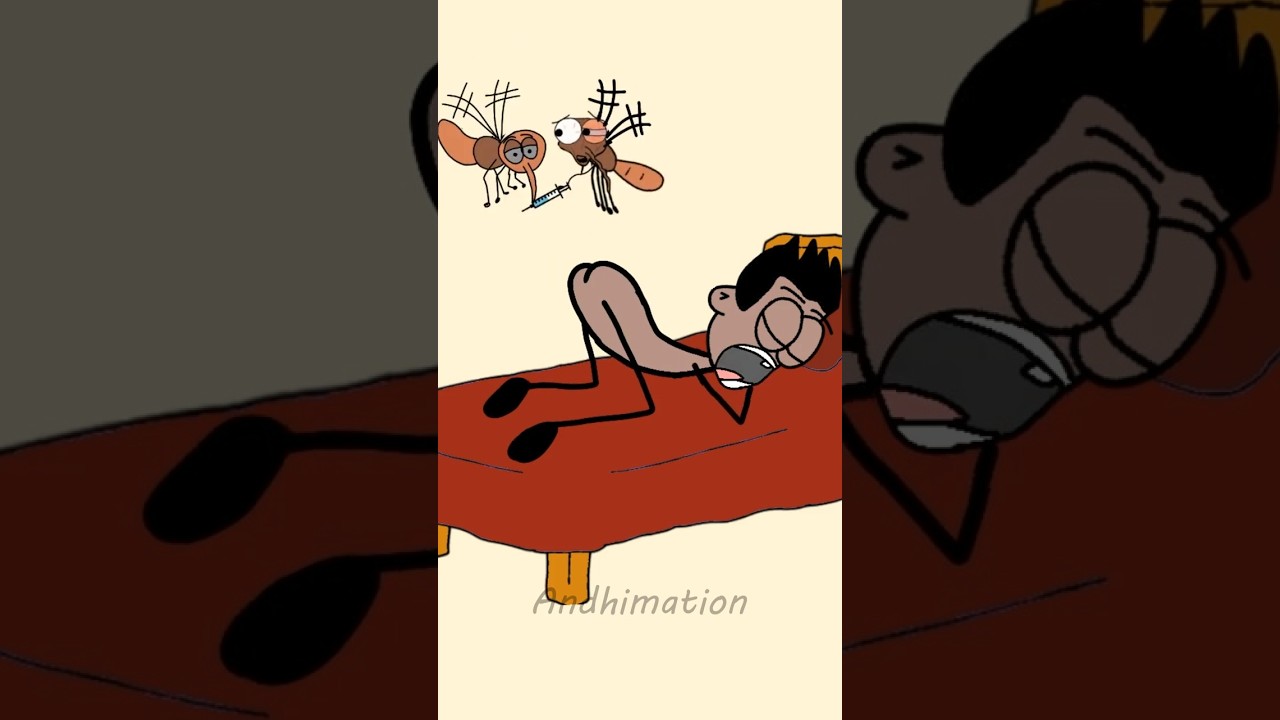 revenge of the midnight mosquitoes! 🤣😂 best animation memes #shorts #4k