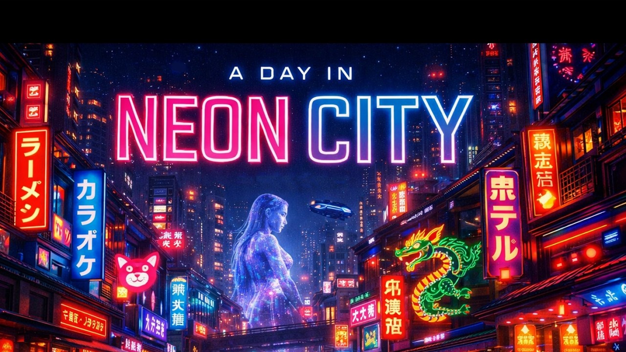 A Day In Neon City - Futuristic Electronic Music | Synthwave