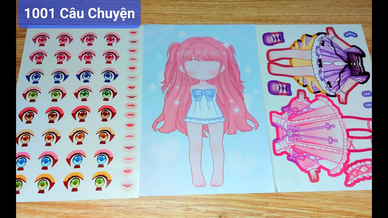 Hoán đổi sticker mắt, giầy, váy Búup BBê-Dán miệng méo cực vui cho 12 sticker cô gái LOLYTA xinh đẹp