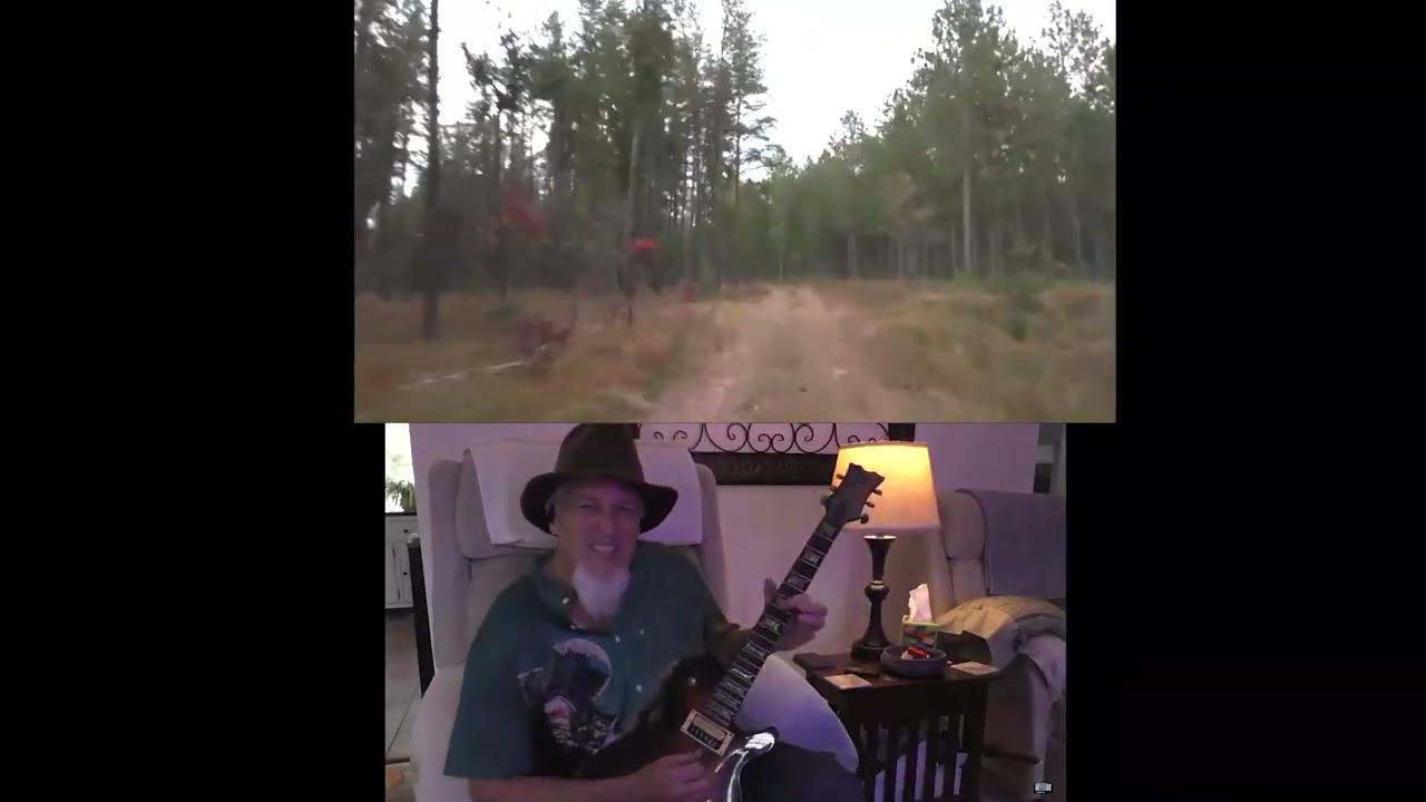 Guitar Jam, Gilmour-style back track, with Northwoods Michigan trail footage