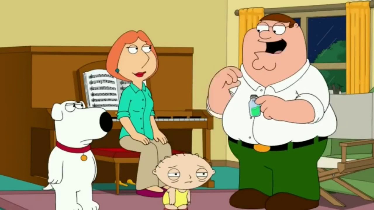 Family Guy: Stewie drinks peter griffins energy drink