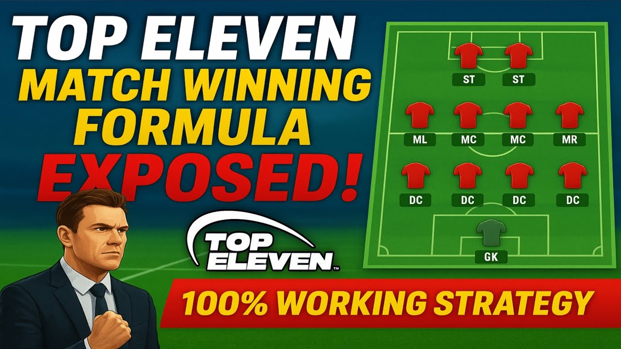 Top Eleven Match Winning Formula EXPOSED! (100% Working Strategy)