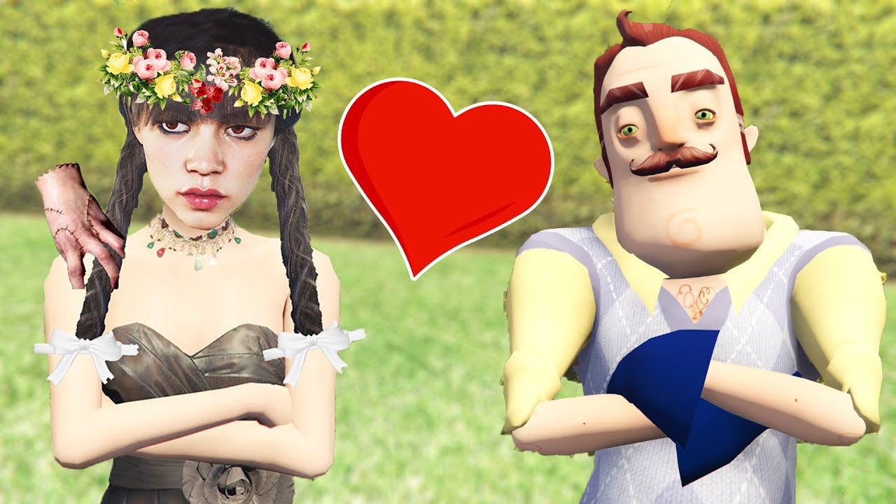 Hello Neighbor Wednesday'e Aşık Oldu Scary Teacher Ice Scream GTA 5 Serisi