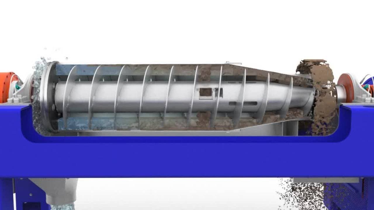 Funcionamiento centrífuga deshidratación de lodos ALDEC - Alfa Laval