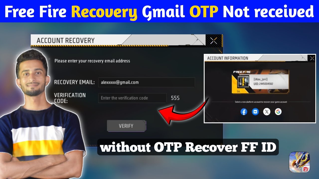 Finally OTP received | Free Fire Recovery Gmail OTP Not received | How recover FF Account