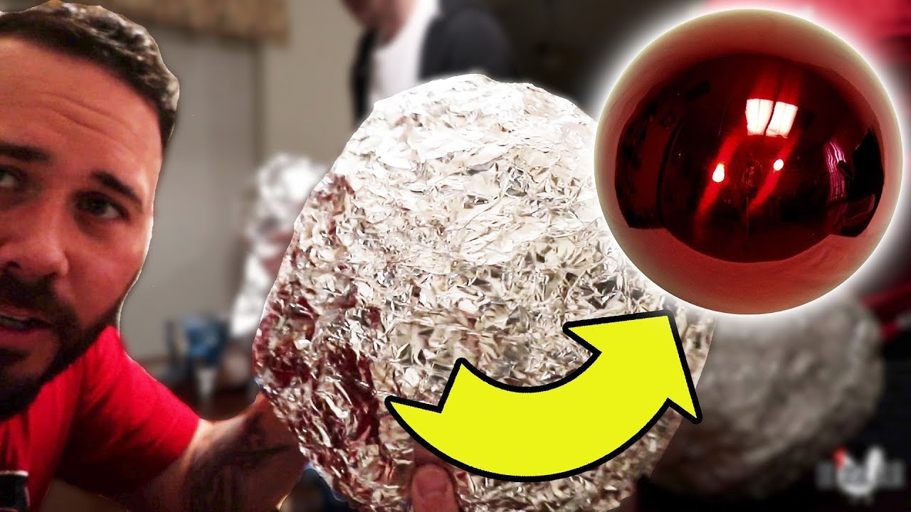 HUGE COLORED MIRROR POLISHED FOIL BALL - The Omar Gosh Vlogs