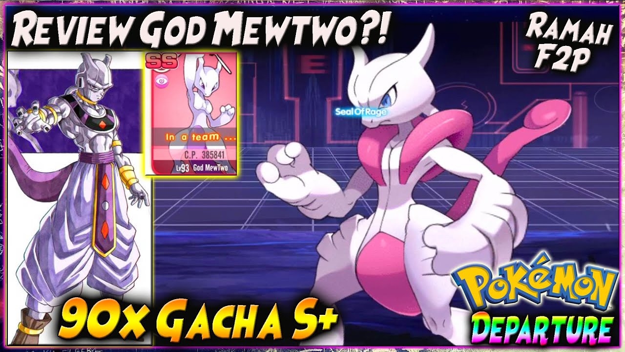 90x GACHA S+ | REVIEW SS GOD MEWTWO - FREE SKIN & VIP 🔥 POKEMON DEPARTURE (X7GAME)