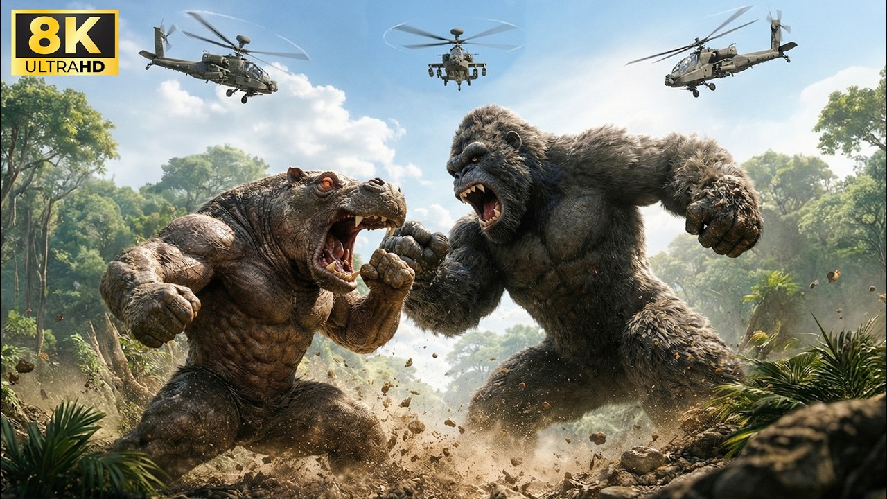 King Kong vs Hippo Man: The Epic Battle That Shakes Skull Island | King Kong FULL Movie 🎬