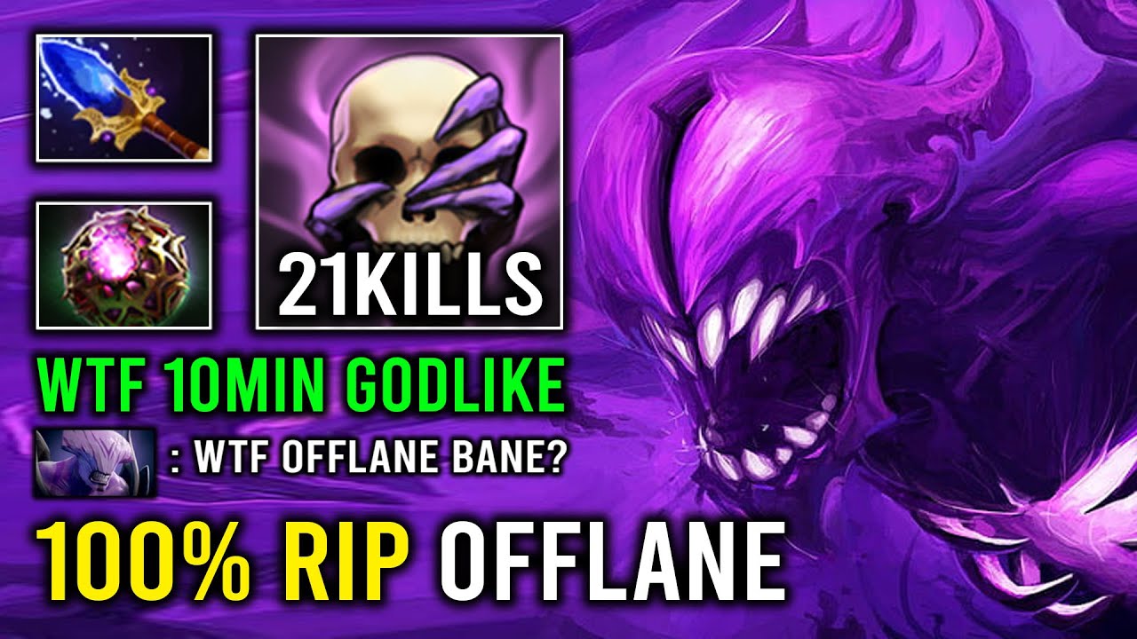 How to 100% Delete Offlane As a Bane 10Min Godlike | NEW OP Nightmare Hero Dota 2