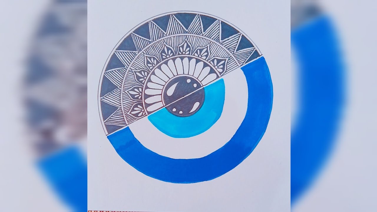 “Live Nazar Mandala Art 💙 | Step by Step Drawing”