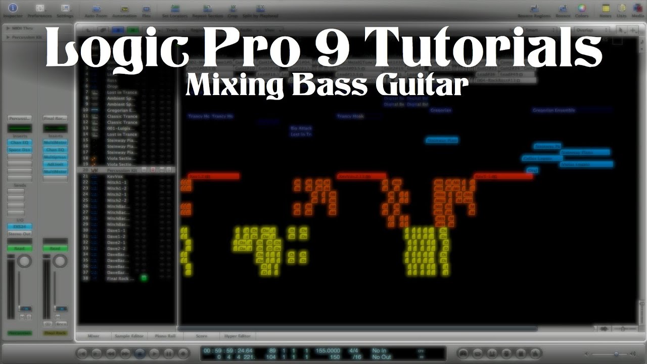 Logic Pro 9 Tutorial - Mixing Bass Guitar