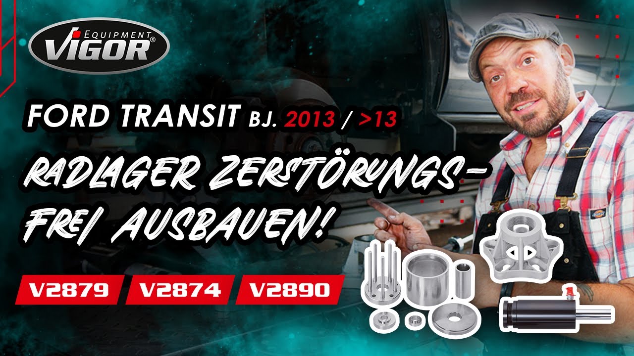 V2879 V2874 Radlager/Bremsscheibe wechseln OHNE Presse!  – Ford Transit