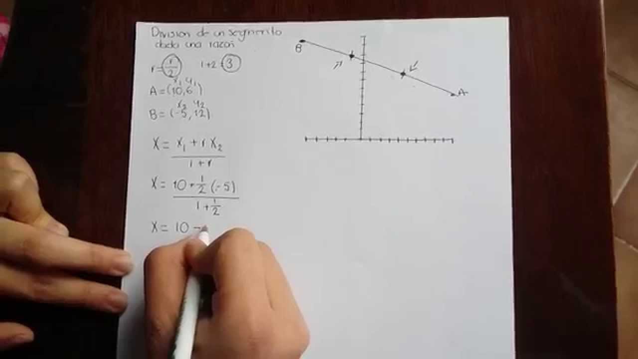 Division de un segmento a una razón dada