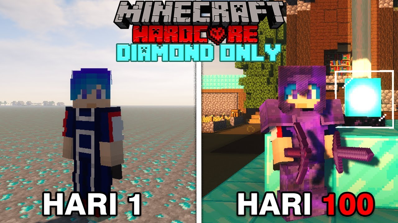 100 Hari di Minecraft Hardcore tapi Diamond Only