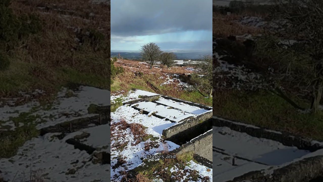 Cornish Mining Landscape in the Snow 