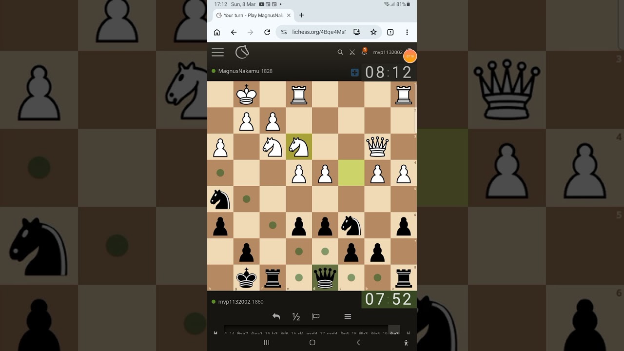 Great queen sacrifice - chess win