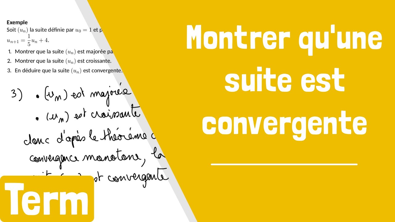 Comment montrer qu'une suite est convergente avec le théorème de convergence monotone ?