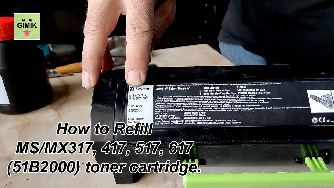 Lexmark MS317 / MX317 / MS417 Toner Refill & Maintenance Guide (51B2000 / 51B1000)