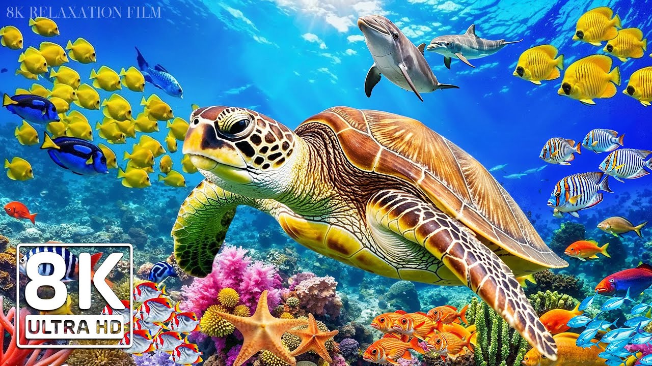 Under Red Sea 8K - Explore the Underwater World and Beautiful Coral Reef Fish for Study, Sleep #6