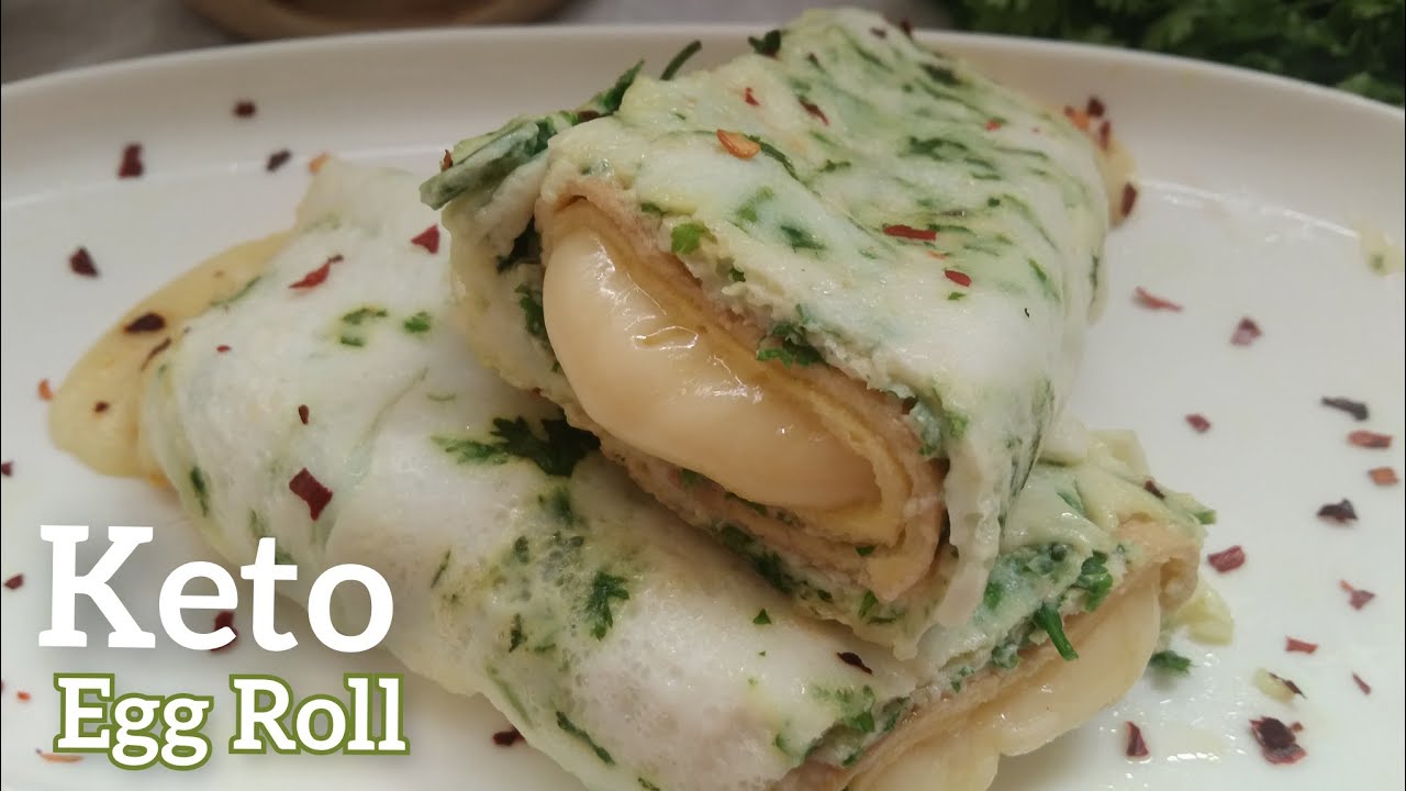 Keto Recipe - CHEESY Keto Egg Roll | Less than 1 carb | LCHF Recipe