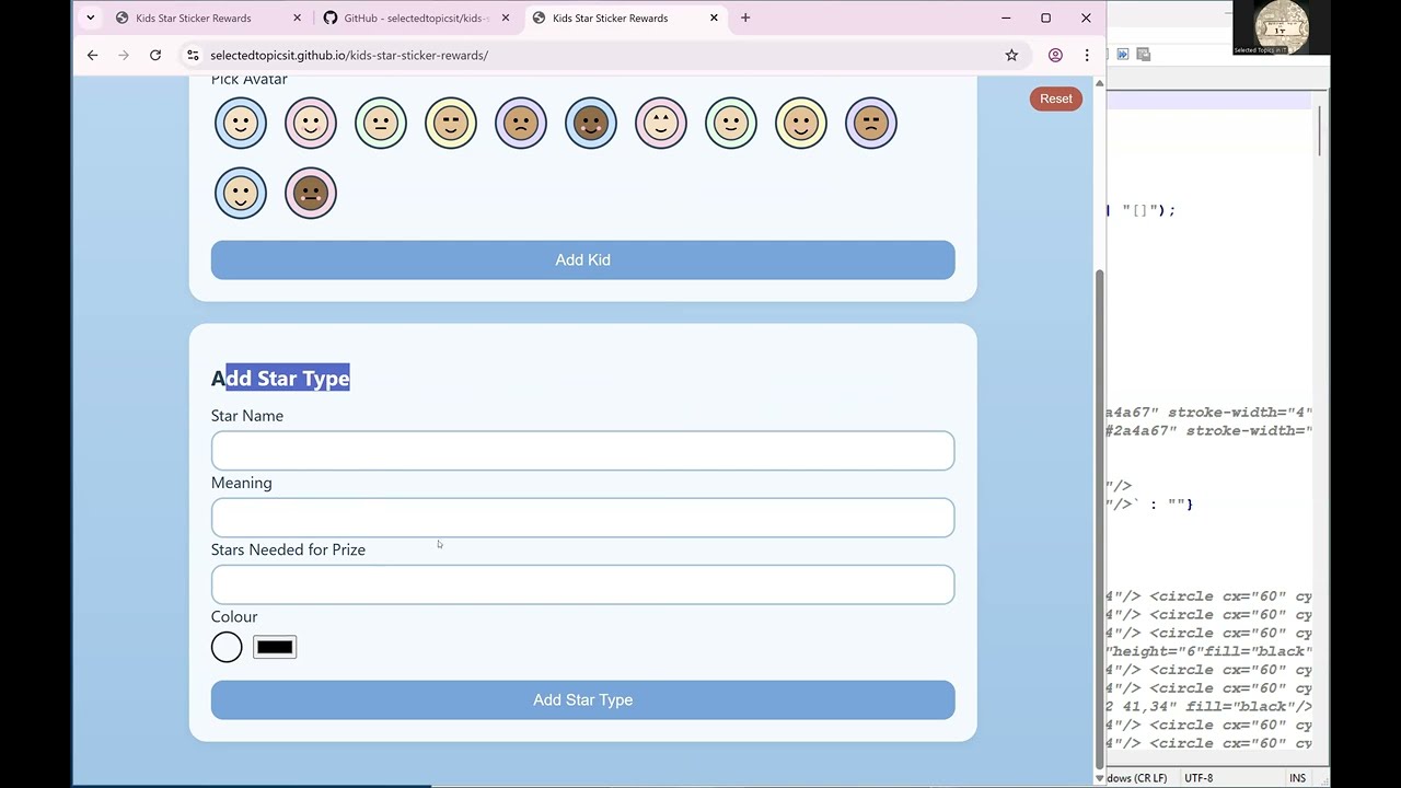 HTML, CSS (часть 60) и jQuery(19): приложение Kids Star Sticker Rewards + бесплатная загрузка с G...