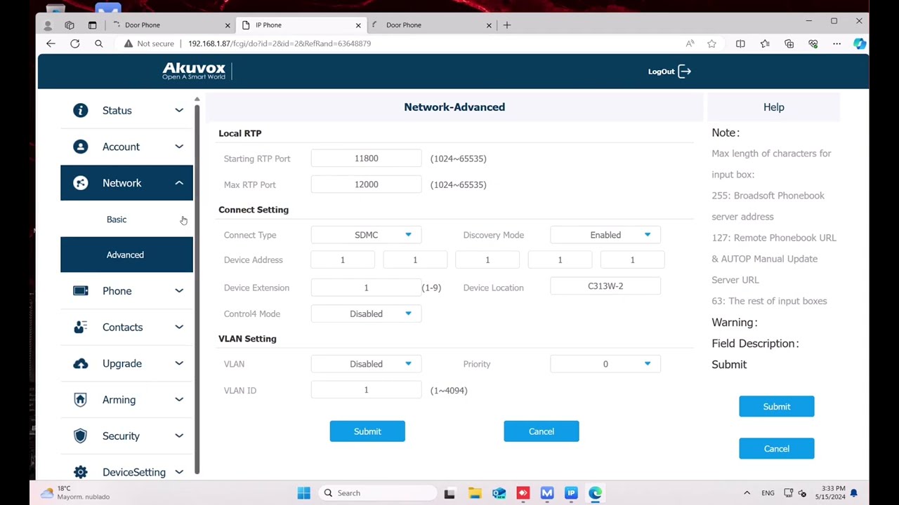Akuvox adding device to SDMC software