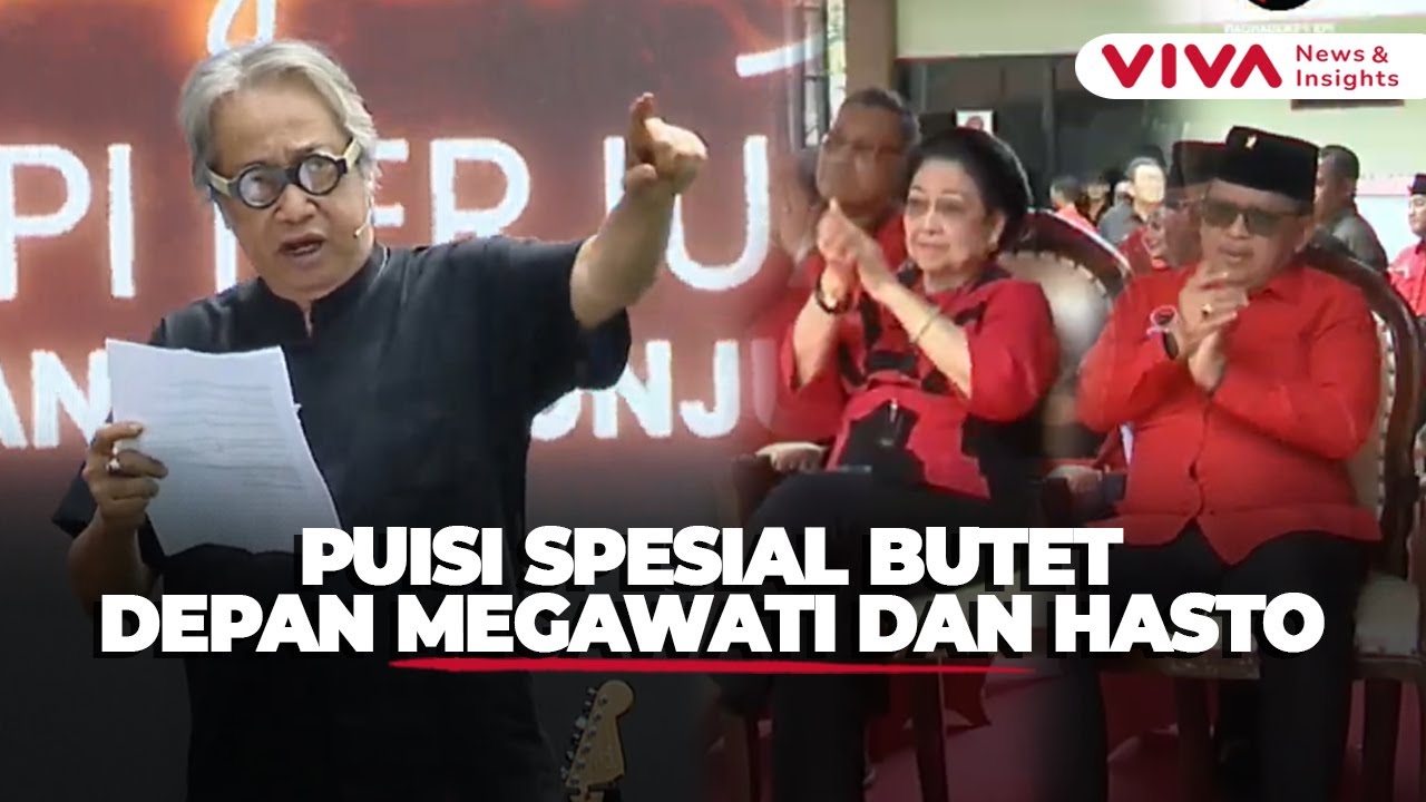 HUT Ke-52 PDIP, Butet Bacakan Puisi 'Dibakar Luka' di Depan Megawati