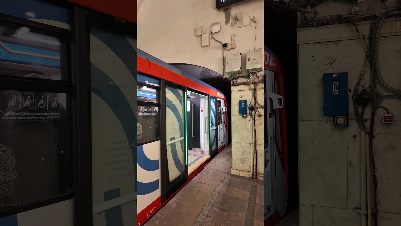 Новый поезд Москва 2024 не влезает на станции? #metro #moscow #russia #dmitryrogachev
