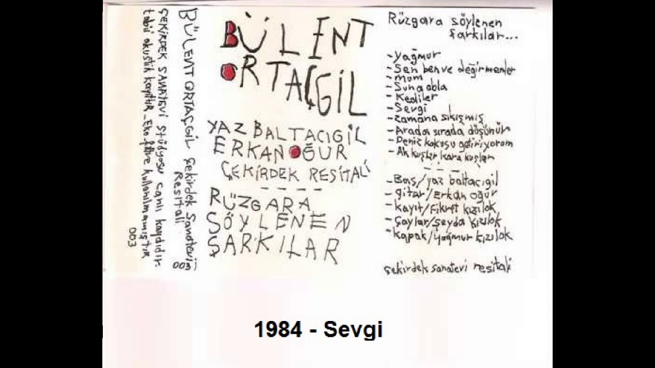 Bülent Ortaçgil - Sevgi - 1984 ©