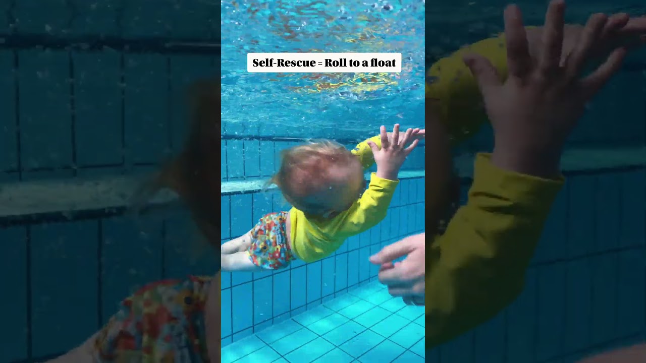 BABY saves himself in water?! 