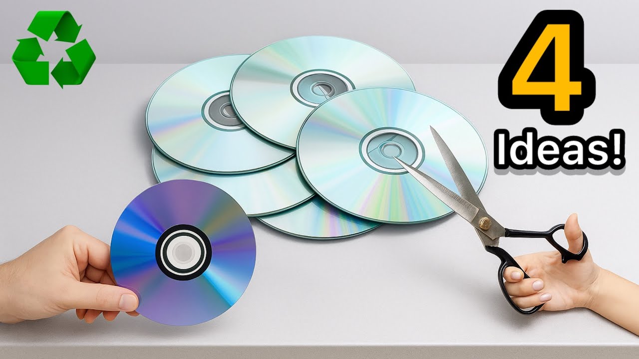 Recycling Magic|4 DIY Home Decor Projects Using Old CDs 💿♻️💎