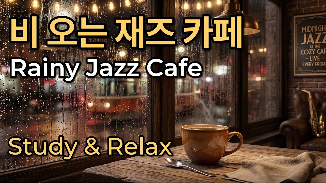 비 오는 밤 재즈 카페 ☕ Rainy Jazz Cafe for Study & Relax | 그대의 노래 편지