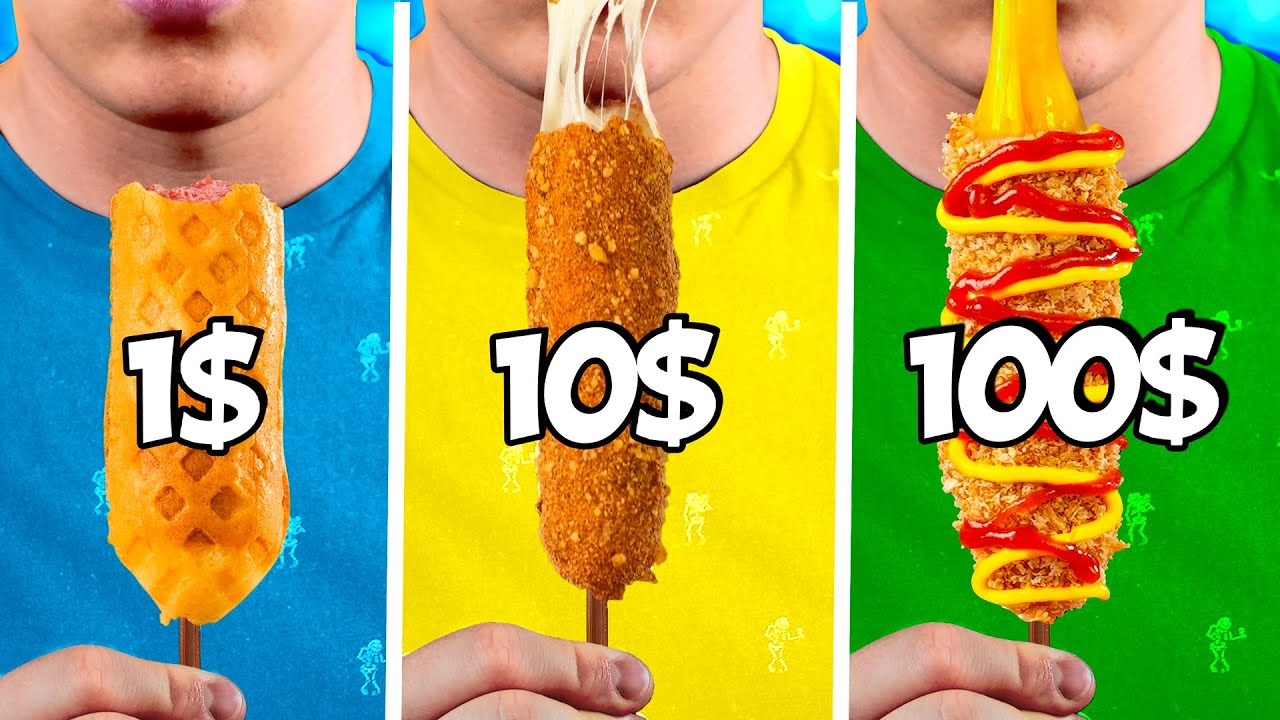 1$ vs 10$ vs 100$ Corn Dogs da VANZAI