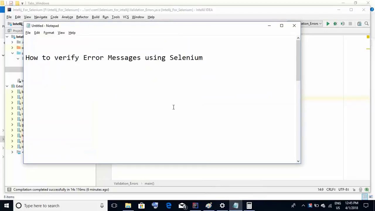 Selenium Interview Question: How to verify error messages using Selenium