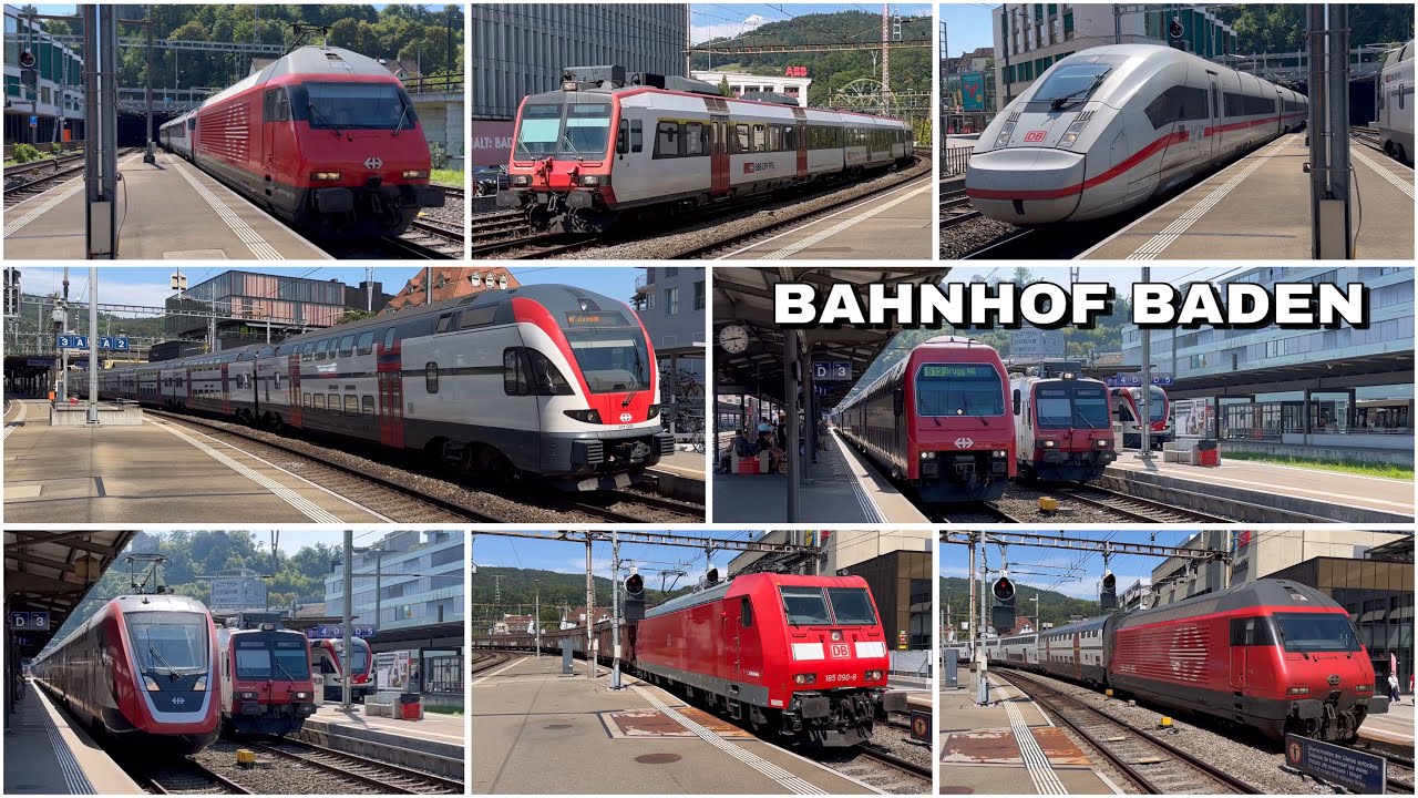 Züge beim Bahnhof Baden | Trains at Baden station (2023)