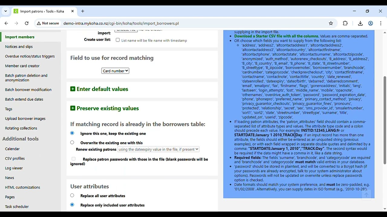 How to import bulk patron in koha